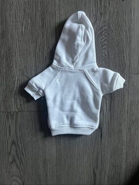 White Hooded Short-Sleeve Pullover Top for your furry baby!